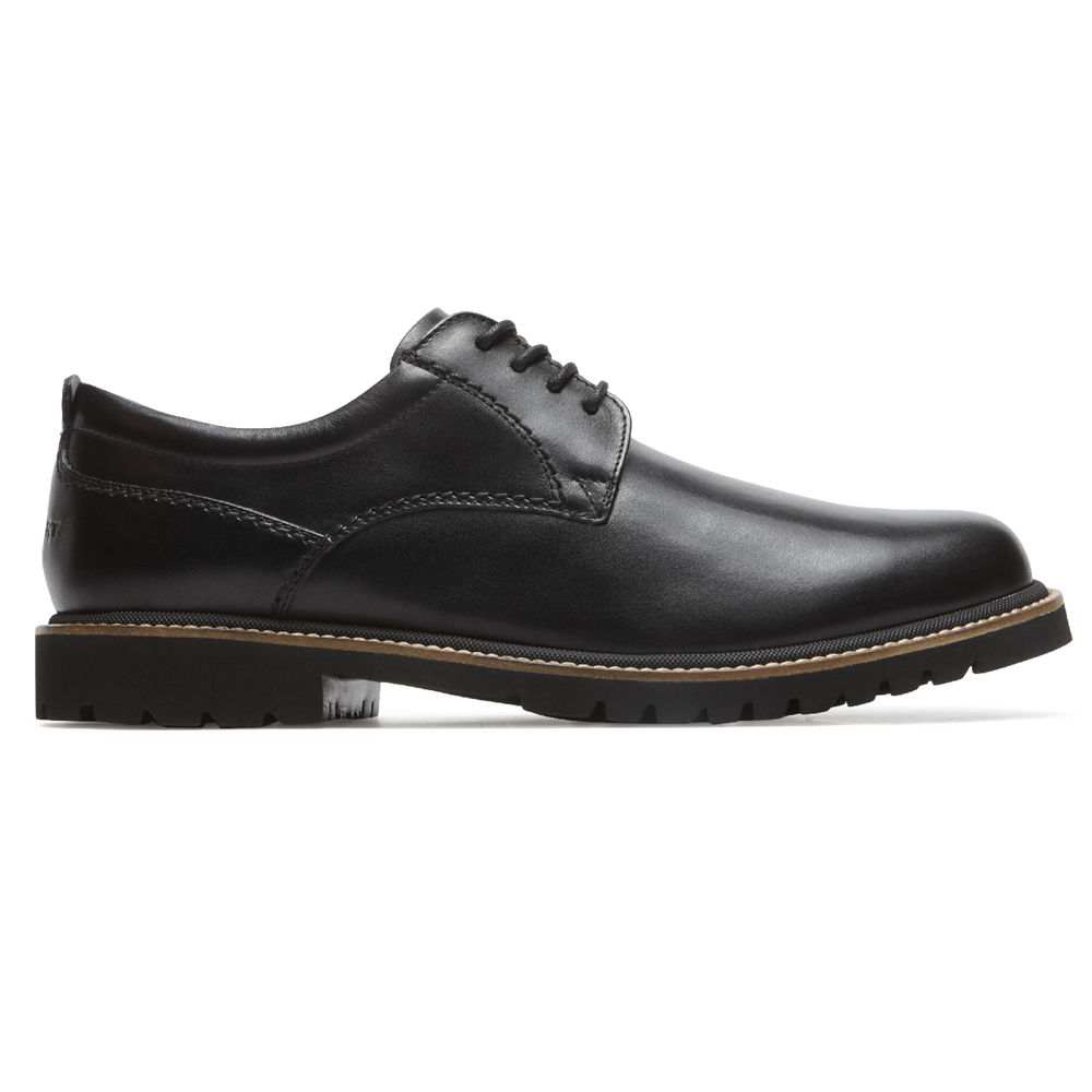 Rockport Singapore Mens Oxfords - Marshall Plain Toe Black - VQ9324706